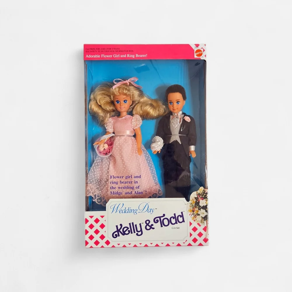 Vintage 1991 Factory Sealed Mattel Kelly & Todd Wedding Day Barbie Dolls